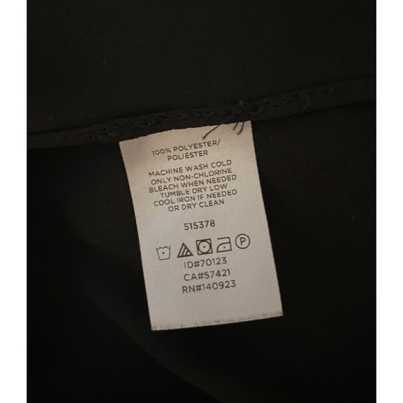 Loft Blouse Womens Size Medium Black Buttons Up Back High Neck Silky Tunic Top - Picture 11 of 15